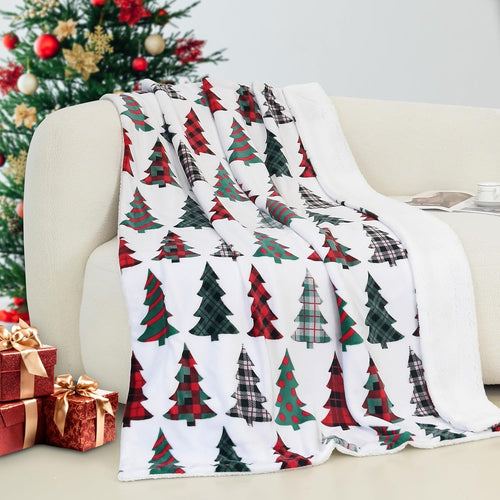 Blanket for Son Gifts, “Merry Christmas Trees”, From Parents, Christmas Birthday Holiday, Inspirational