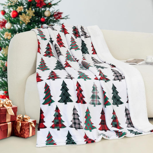 Blanket for Son Gifts, “Merry Christmas Trees”, From Parents, Christmas Birthday Holiday, Inspirational