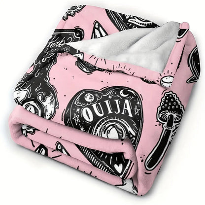 Gifts for Witch Blanket, "Herbs & Crystals Magic" From Mom Dad, Birthday, Christmas, Holiday, Inspirational Magic Theme Blanket