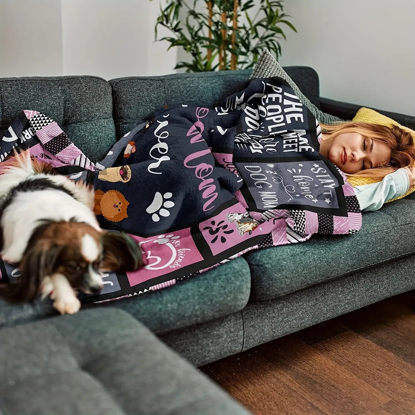 Blanket for Dog Mom Gifts - Best Dog Mom Ever,” From Mom Dad, Birthday Christmas Everyday Encouragement, Inspirational Motivational