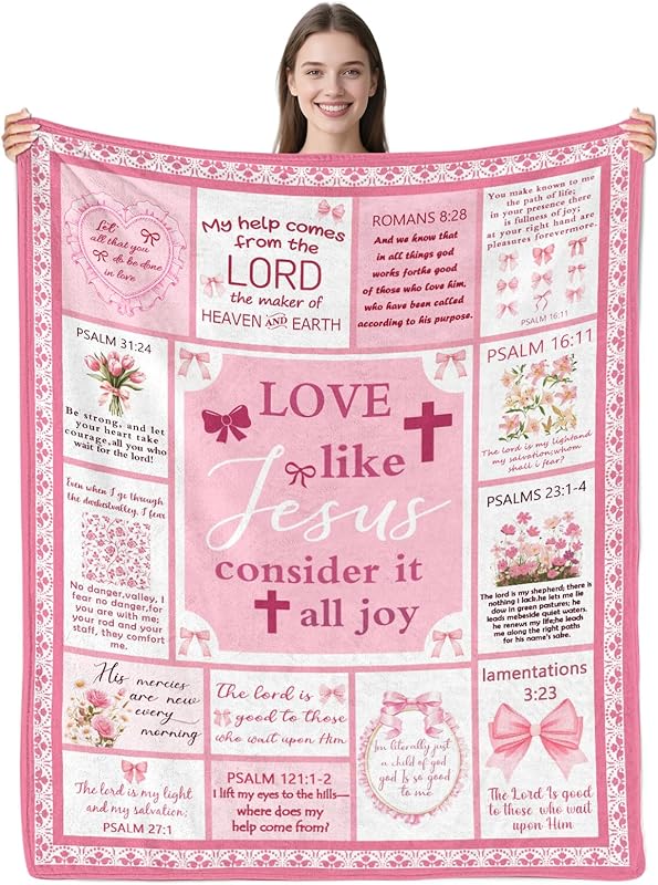 Blanket for Daughter Gifts, “You Are Beautiful, Amazing, Victorious, Always Loved”, From Mom Dad, Birthday, Christmas, Inspirational