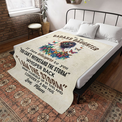 Gifts for Daughter Blanket - You Can’t Withstand The Storm Whisper Back I Am The Storm - From Parents, Birthday, Graduation, Everyday Encouragement, Motivational