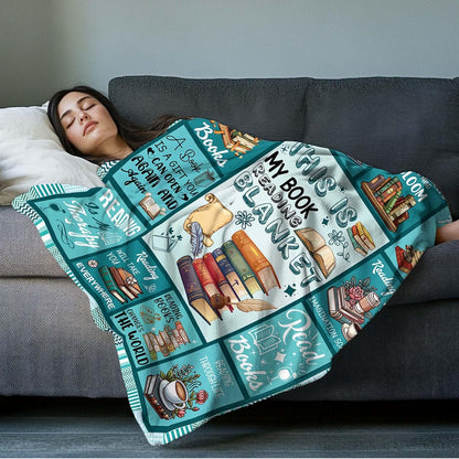 Blanket for Book Lover Gifts, “This Is My Book Reading Blanket”, From Parents, Birthday Christmas Graduation, Inspirational Motivational