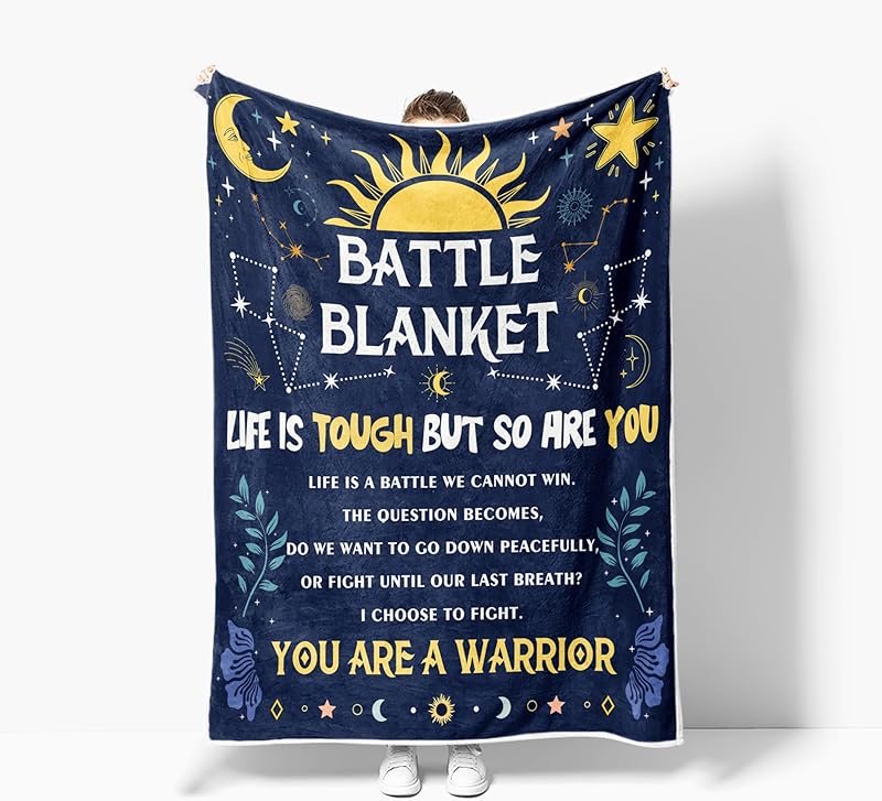 Blanket for Son Gifts, “Battle Blanket, Life Is Tough But So Are You”, From Mom Dad, Birthday, Graduation, Everyday Encouragement, Inspirational