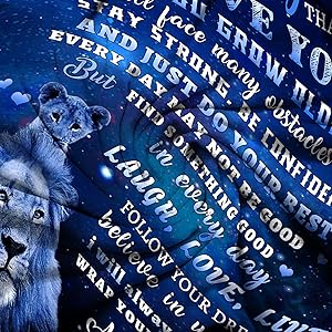 Gifts for Granddaughter Blanket, “Never Forget That I Love You As You Grow Older”, From Grandparents, Birthday Christmas Graduation, Inspirational