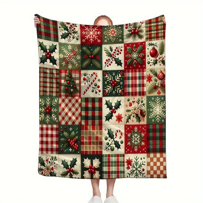Holiday Gifts Blanket - Merry Christmas - From Family, Christmas, Holiday, Inspirational, Festive Winter Theme