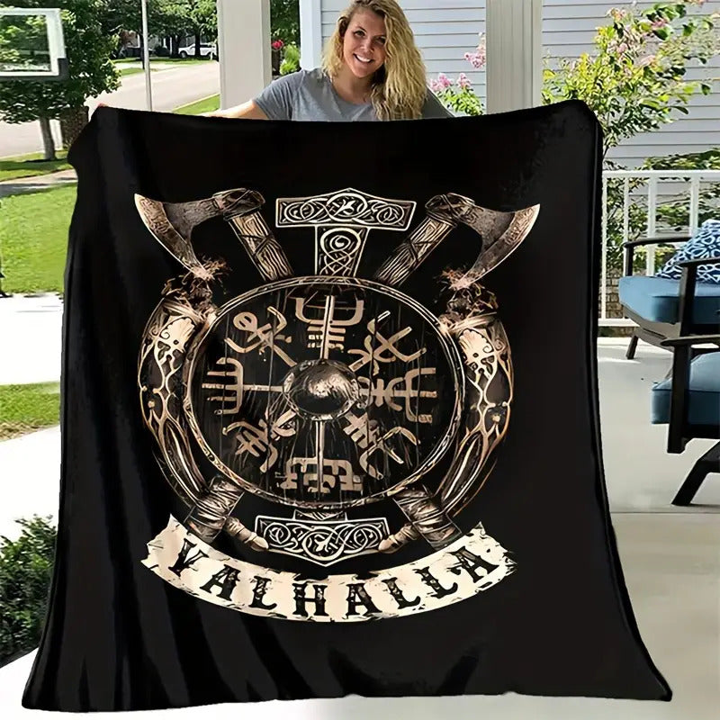 Blanket for Him Gifts - Valhalla - From Parents, Birthday, Christmas, Everyday Encouragement, Motivational