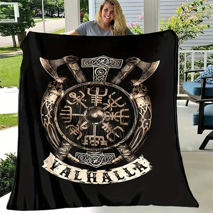 Blanket for Him Gifts - Valhalla - From Parents, Birthday, Christmas, Everyday Encouragement, Motivational
