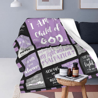 Blanket for Daughter Gifts, “I Am a Child of God”, From Mom Dad, Birthday, Christmas, Graduation, Inspirational Theme