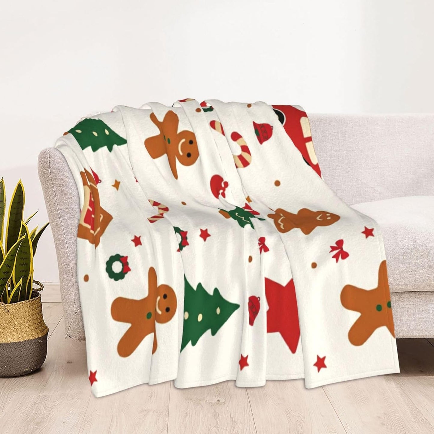 Christmas Gifts Blanket for Son, "You're Sweet Like Gingerbread", From Mom Dad, Birthday, Holiday, Everyday Encouragement, Inspirational