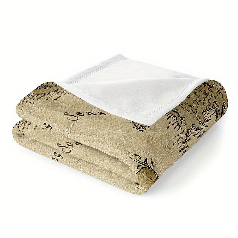 Gifts for Fantasy Lovers Blanket - Middle Earth - From Friends Family, Birthday Christmas Holiday, Inspirational Map