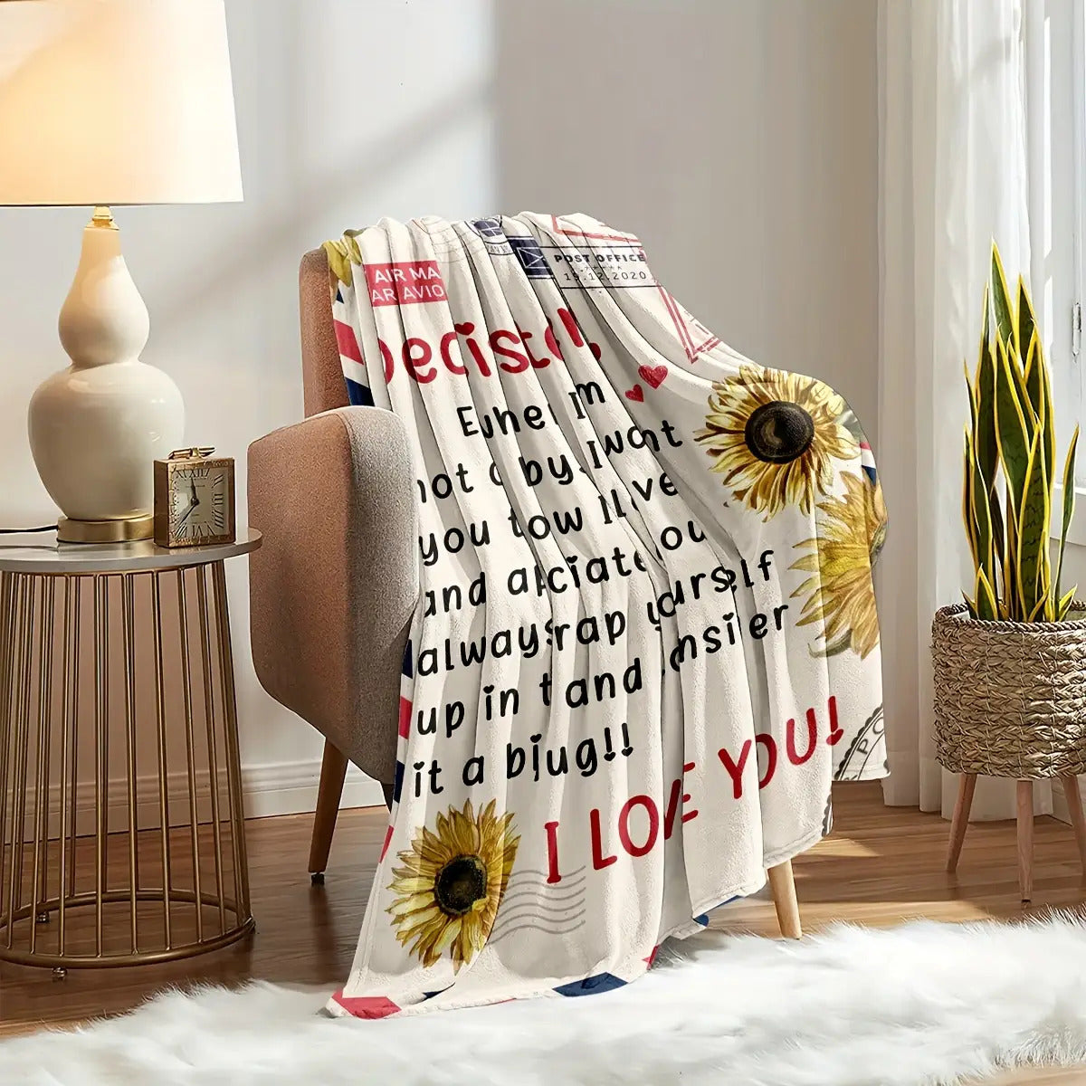 Blanket for Sister Gifts - Dear sister, Even when I’m not close by, I want you to know I love and appreciate you always,” From Sibling, Birthday, Christmas, Everyday Encouragement, Inspirational