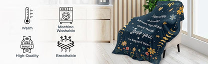 Blanket for Son Gifts, “There are people in this world who make things better... Thank you for being one of them”, From Mom Dad, Birthday Christmas Graduation, Inspirational Motivational