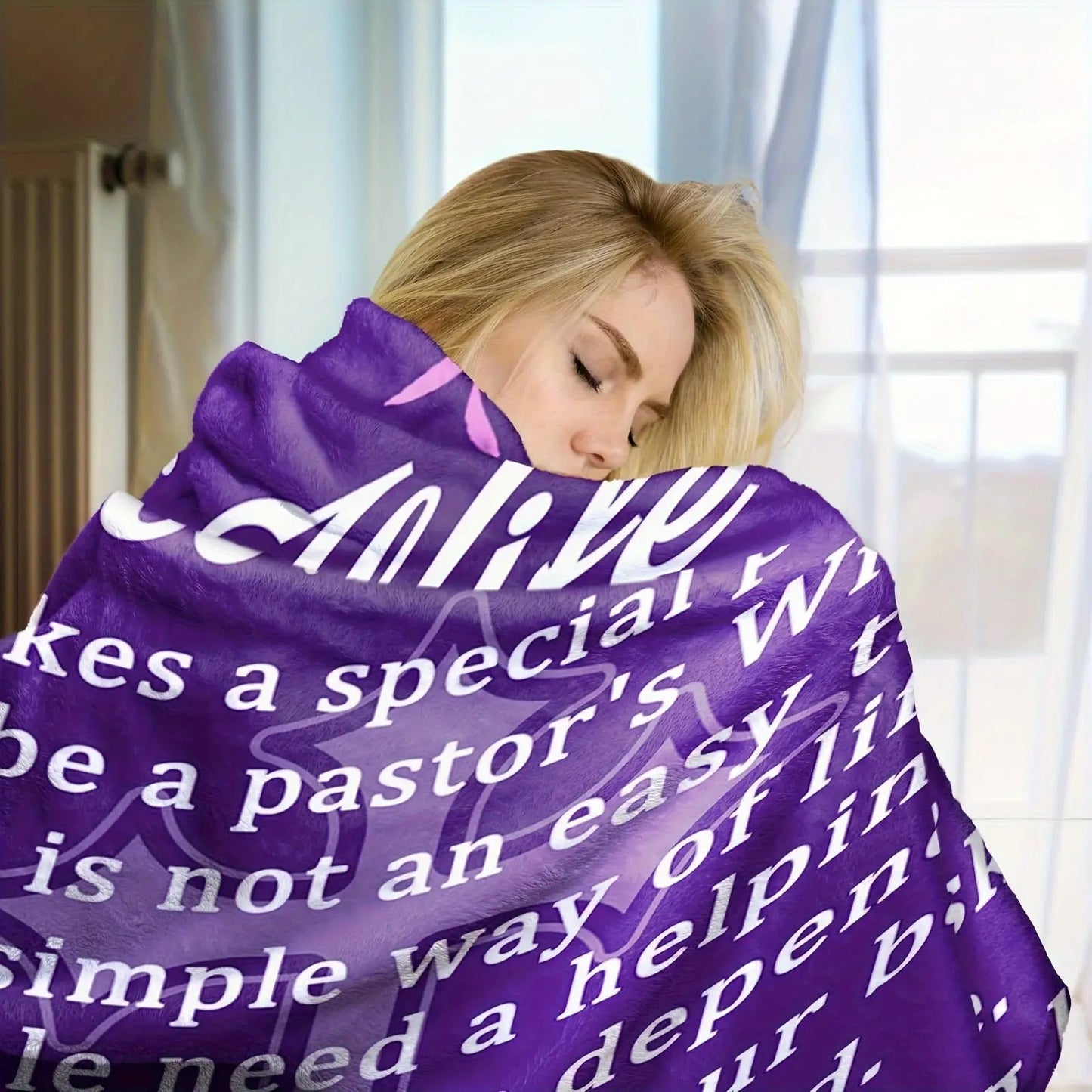 Blanket for Pastor's Wife Gifts - We Appreciate You! - From Congregation, Birthday, Christmas, Everyday Encouragement, Inspirational Theme