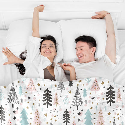 Blanket for Son Gifts, “Merry Christmas Trees”, From Parents, Christmas Birthday Holiday, Inspirational