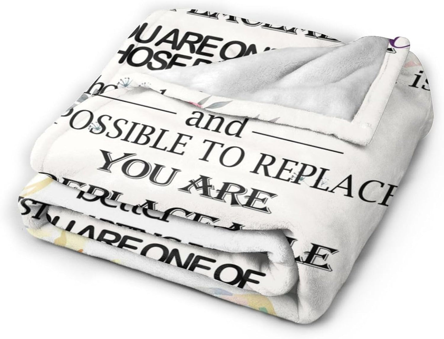 Blanket for Friend Gifts, “You Are Irreplaceable, You Make My Life Better Just By Being In It”, From Best Friend, Birthday Christmas, Inspirational