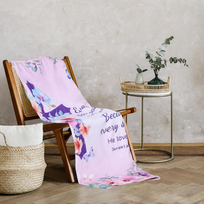 Blanket for Son Gifts, “Every Day God thinks of you, Every hour God looks after you, Every Minute God cares for you, Because every second He loves you”, From Mom Dad, Birthday, Christmas, Graduation, Everyday Encouragement, Inspirational