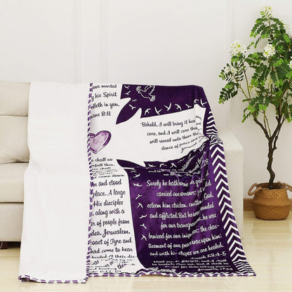 Blanket for Son Gifts, “There Shall Not Be Any Sickness Among You”, From Parents, Birthday, Graduation, Christmas, Inspirational