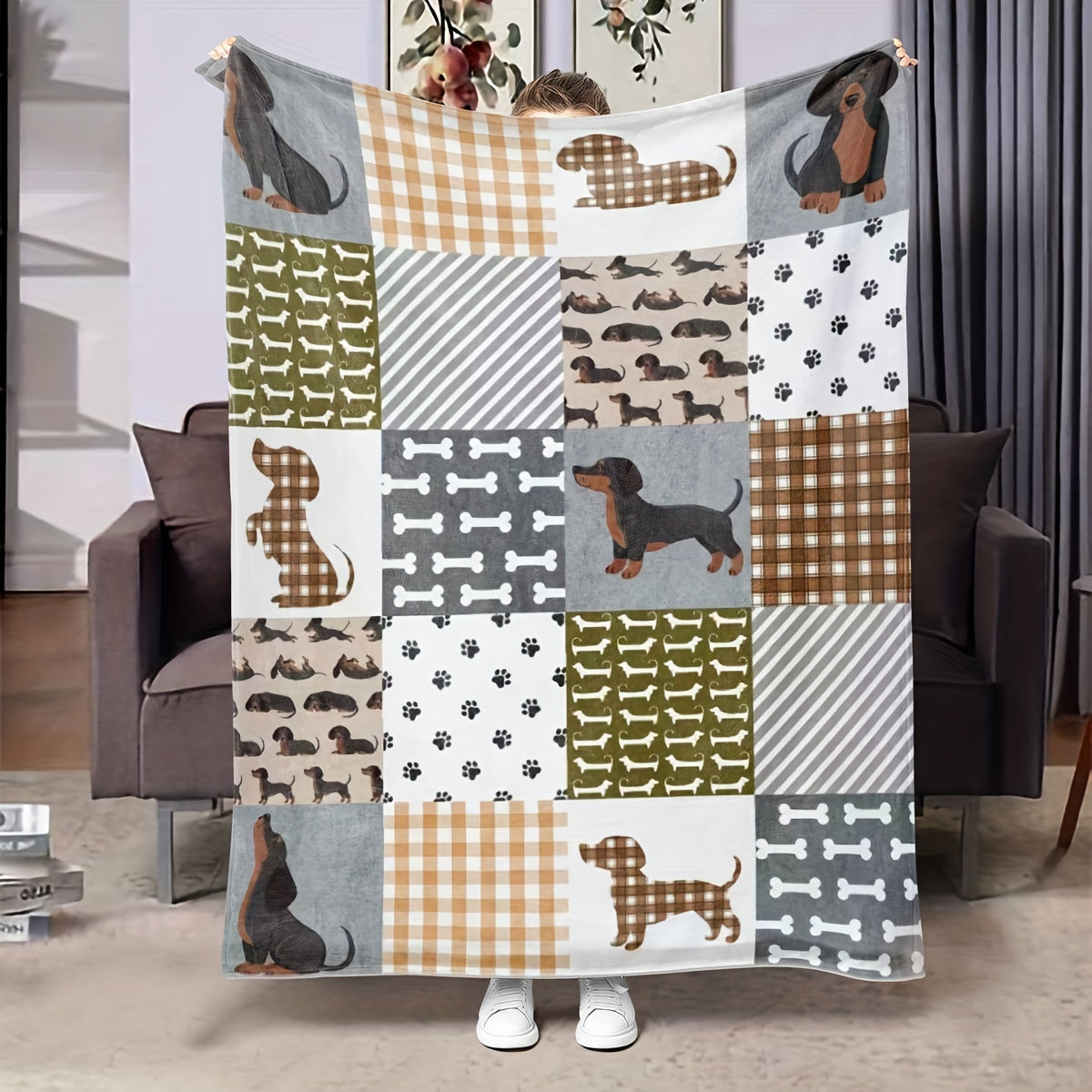 Gift for Dog Lover Blanket - Dachshunds Bring Endless Joy - From Pet Owner, Birthday, Christmas, Everyday Encouragement, Inspirational