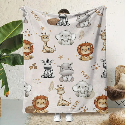 Blanket for Kids Gifts - Brave Like a Lion, Gentle Like an Elephant,” From Parents, Birthday, Christmas, Everyday Encouragement, Animal Theme