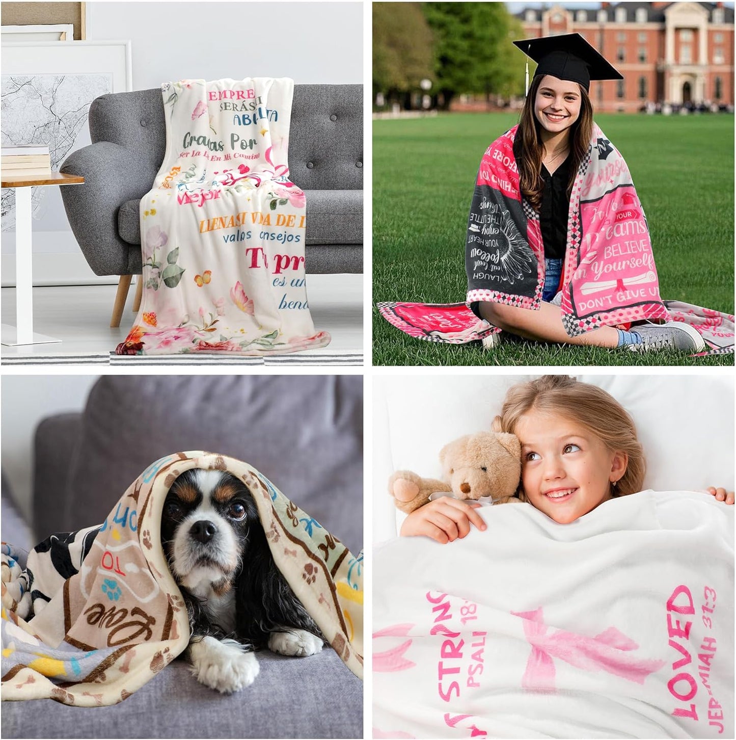 Blanket for Abuelita Gifts, “Gracias por estar a mi lado Abuelita”, From Nieta Nieto, Birthday Christmas Holiday Everyday, Inspirational