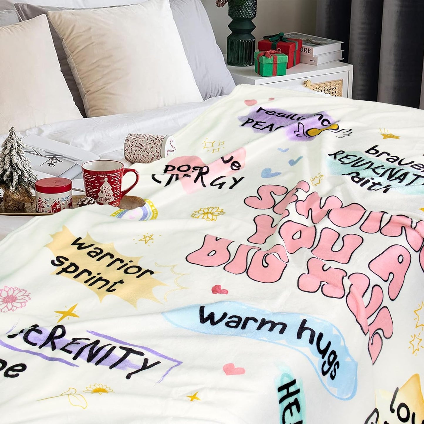 Blanket for Son Gifts, “Sending You a Big Hug”, From Parents, Birthday, Everyday Encouragement, Motivational Inspirational