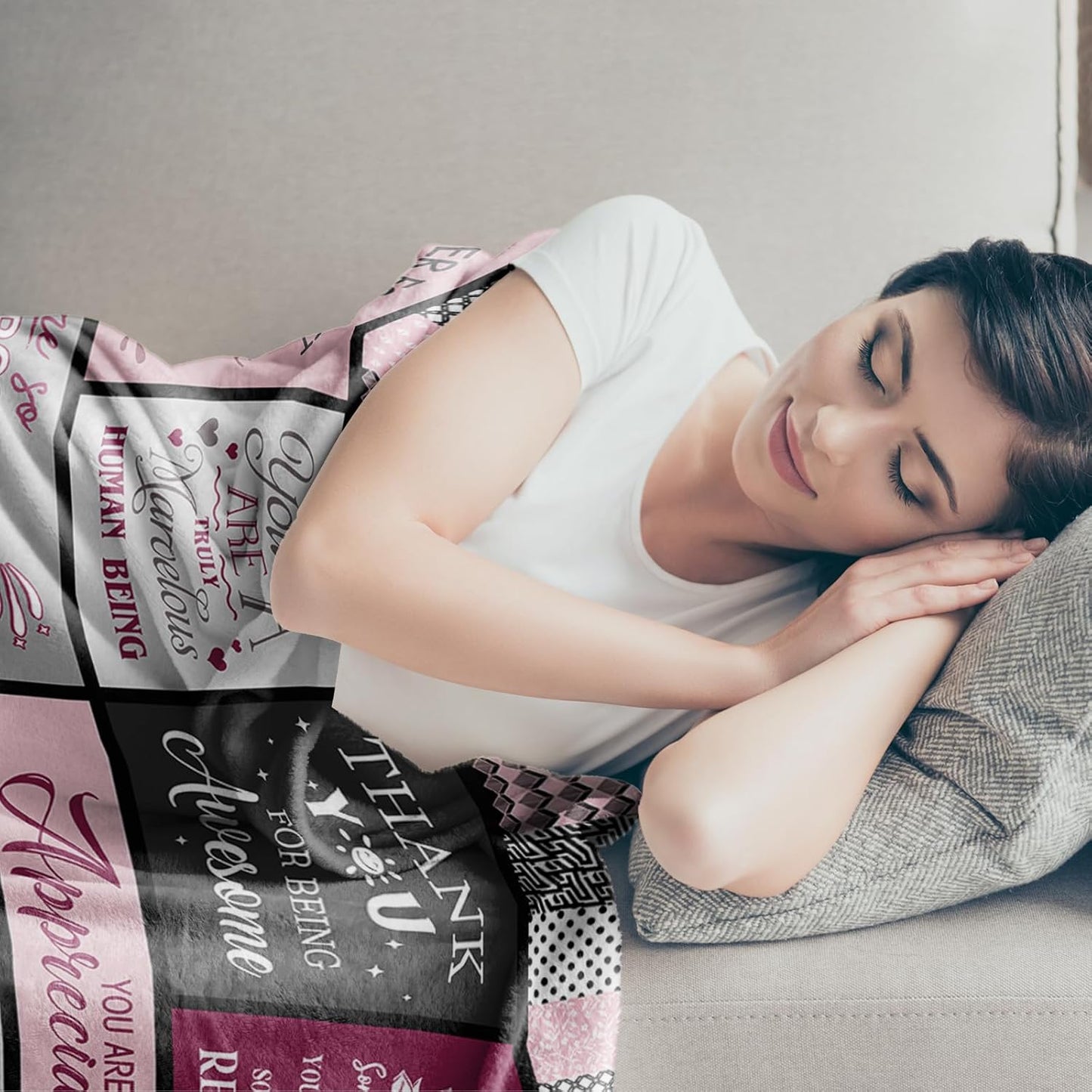 Blanket for Son Gifts, “A Soft Blanket to Say a Big Thank You”, From Mom Dad Parents, Birthday Christmas Graduation, Inspirational Motivational