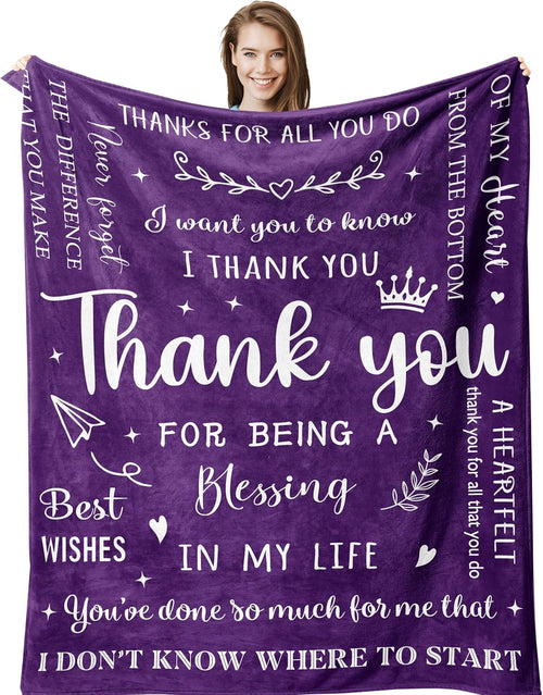 Blanket for Son Gifts, "Thank you for being a blessing in my life", From Mom Dad, Birthday Christmas Graduation, Inspirational