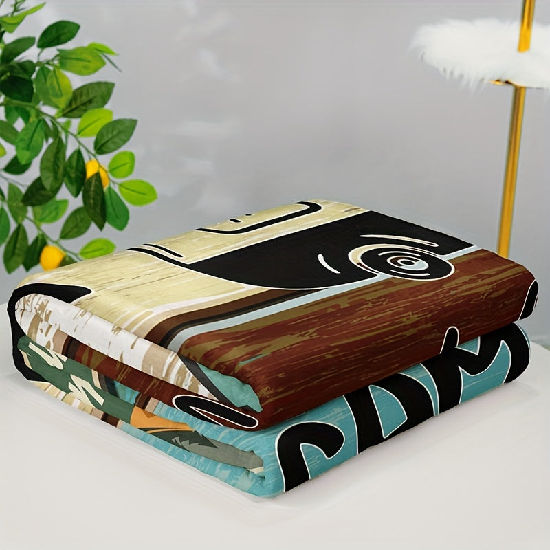 Blanket for Son Gifts, "Camper Sweet Camper", From Mom Dad, Birthday, Christmas, Graduation, Inspirational Camping Theme