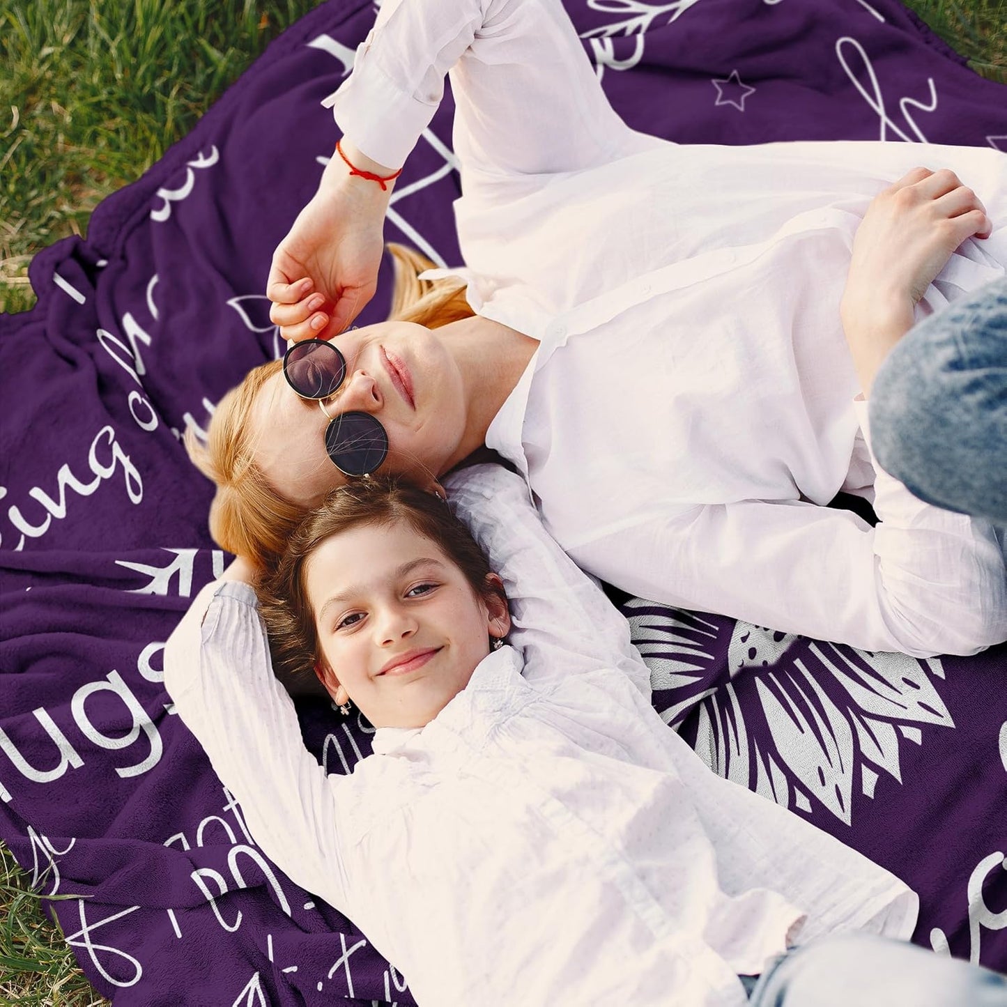 Blanket for Son Gifts, “POSITIVE Thinking of You Joyful Strength Healing”, From Mom Dad, Birthday Christmas Graduation, Inspirational Motivational