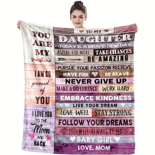 Blanket for Daughter Gifts - You Are My Sunshine I Am So Proud of You - From Mom, Birthday Christmas Graduation, Inspirational Encouragement