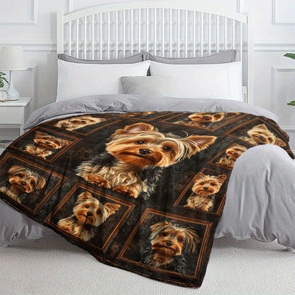 Gifts for Dog Lovers Blanket - Yorkie is My Best Friend - From Pet Owners, Birthday, Christmas, Everyday Encouragement, Inspirational Pet Theme Blanket
