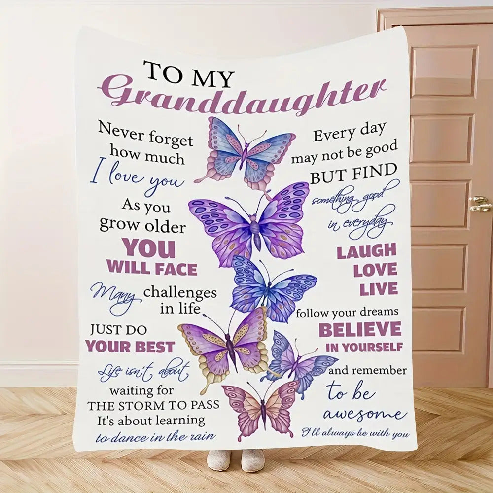 Blanket for Granddaughter Gifts - To My Granddaughter Never Forget How Much I Love You,” From Grandparents, Birthday, Graduation, Everyday Encouragement, Inspirational