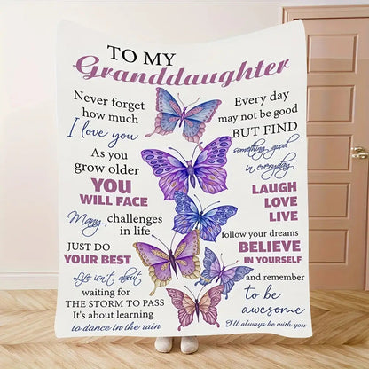 Blanket for Granddaughter Gifts - To My Granddaughter Never Forget How Much I Love You,” From Grandparents, Birthday, Graduation, Everyday Encouragement, Inspirational