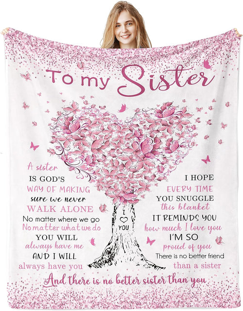 Blanket for Sister Gifts, “And there is no better sister than you”, From Sister, Birthday Christmas Holiday Everyday Encouragement, Inspirational