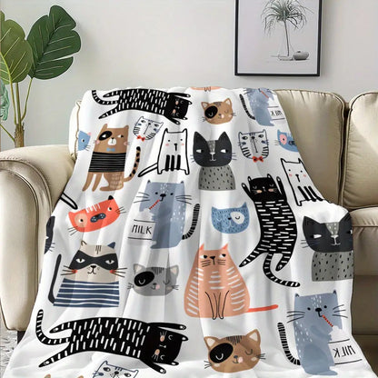 Gifts for Cat Lovers Blanket, "Cats Are My Favorite People", From Parents, Birthday, Christmas, Everyday Encouragement, Inspirational
