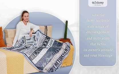 Blanket for Retirement Gifts, “Retirement Rules: Happy Retirement”, From Family Friends, Birthday Christmas Holiday, Inspirational Theme