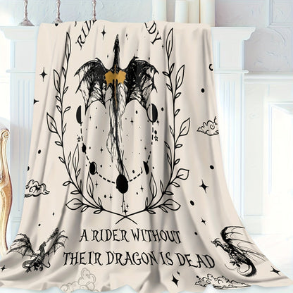 Gifts for Rider Blanket - A dragon without its rider is a tragedy, a rider without their dragon is dead,” From Parents, Birthday, Christmas, Everyday Encouragement, Inspirational