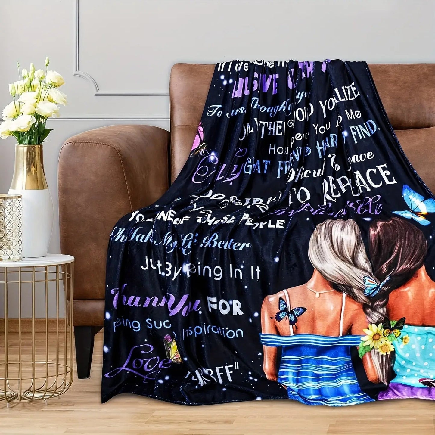 Blanket for Bestie Gifts - I Would Give You The Ability To See Yourself Through My Eyes - From BFF, Birthday, Christmas, Everyday Encouragement, Inspirational