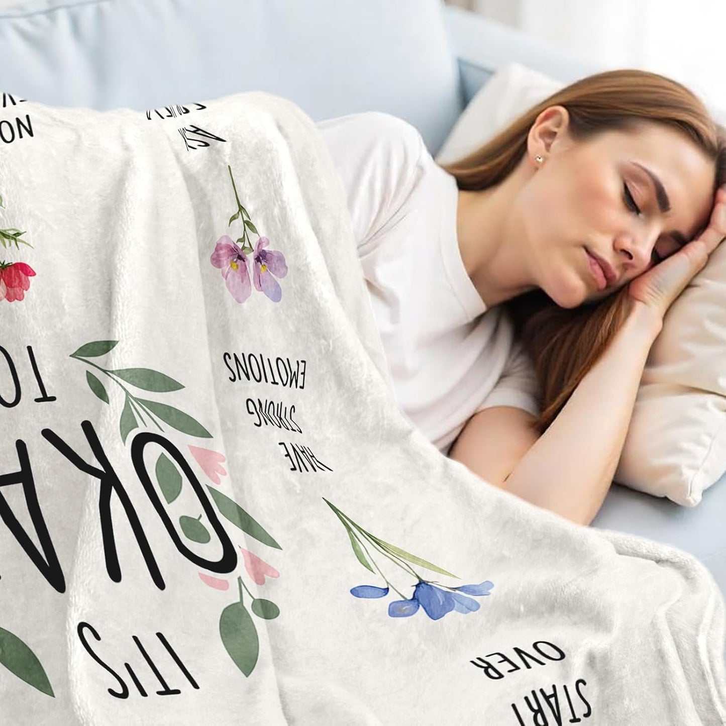 Blanket for Son Gifts, “It’s Okay To Make Mistakes, Start Over, Be Different”, From Mom Dad, Birthday, Christmas, Graduation, Inspirational