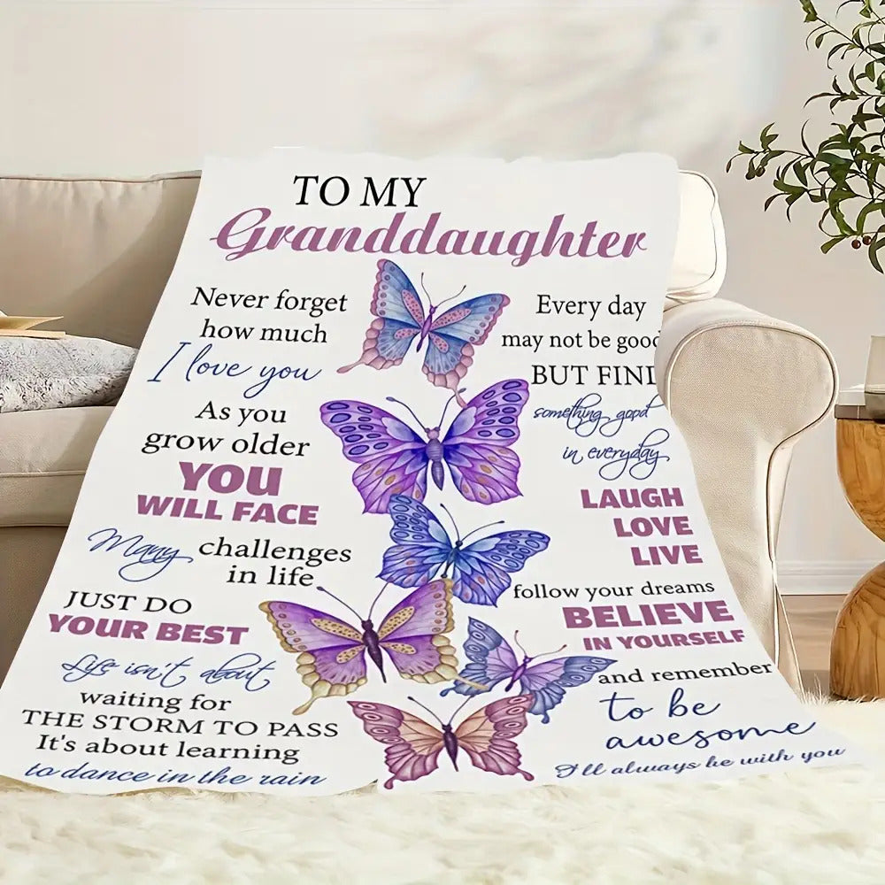 Blanket for Granddaughter Gifts - To My Granddaughter Never Forget How Much I Love You,” From Grandparents, Birthday, Graduation, Everyday Encouragement, Inspirational