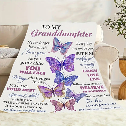 Blanket for Granddaughter Gifts - To My Granddaughter Never Forget How Much I Love You,” From Grandparents, Birthday, Graduation, Everyday Encouragement, Inspirational