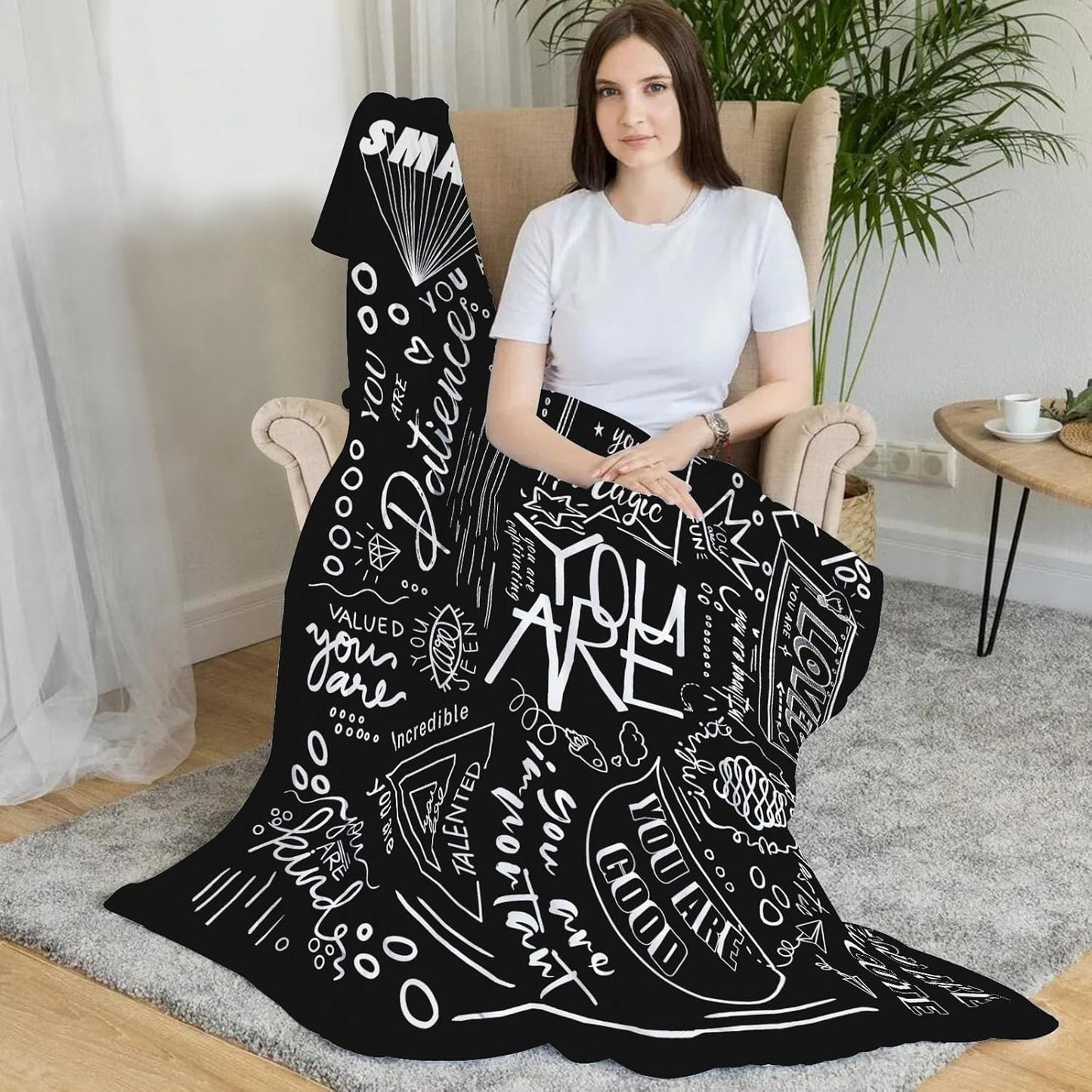 Gifts for Son Blanket, “You Are Remarkable, You Are Brave, You Are Magic”, From Mom Dad, Birthday, Christmas, Graduation, Inspirational