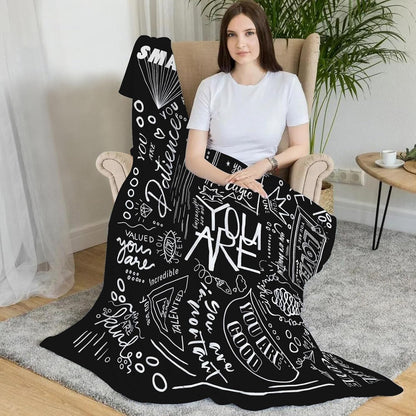 Gifts for Son Blanket, “You Are Remarkable, You Are Brave, You Are Magic”, From Mom Dad, Birthday, Christmas, Graduation, Inspirational