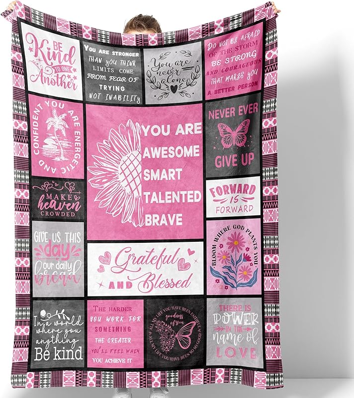 Gifts for Son Blanket, “Daily Reminders”, From Mom Dad, Birthday, Graduation, Christmas, Everyday Encouragement, Inspirational Motivational