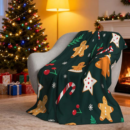 Christmas Gifts Blanket for Son, "You're Sweet Like Gingerbread", From Mom Dad, Birthday, Holiday, Everyday Encouragement, Inspirational