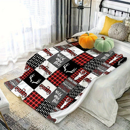 Blanket for Son Gifts, “Wild and Free”, From Dad Mom, Birthday, Christmas, Graduation, Inspirational Motivational