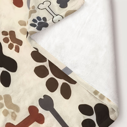 Gifts for Dog Lovers Blanket, "Woof" Pattern Repeat Design, From Pet Owners, Birthday, Christmas, Everyday Encouragement, Motivational Theme