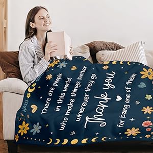 Blanket for Son Gifts, “There are people in this world who make things better... Thank you for being one of them”, From Mom Dad, Birthday Christmas Graduation, Inspirational Motivational