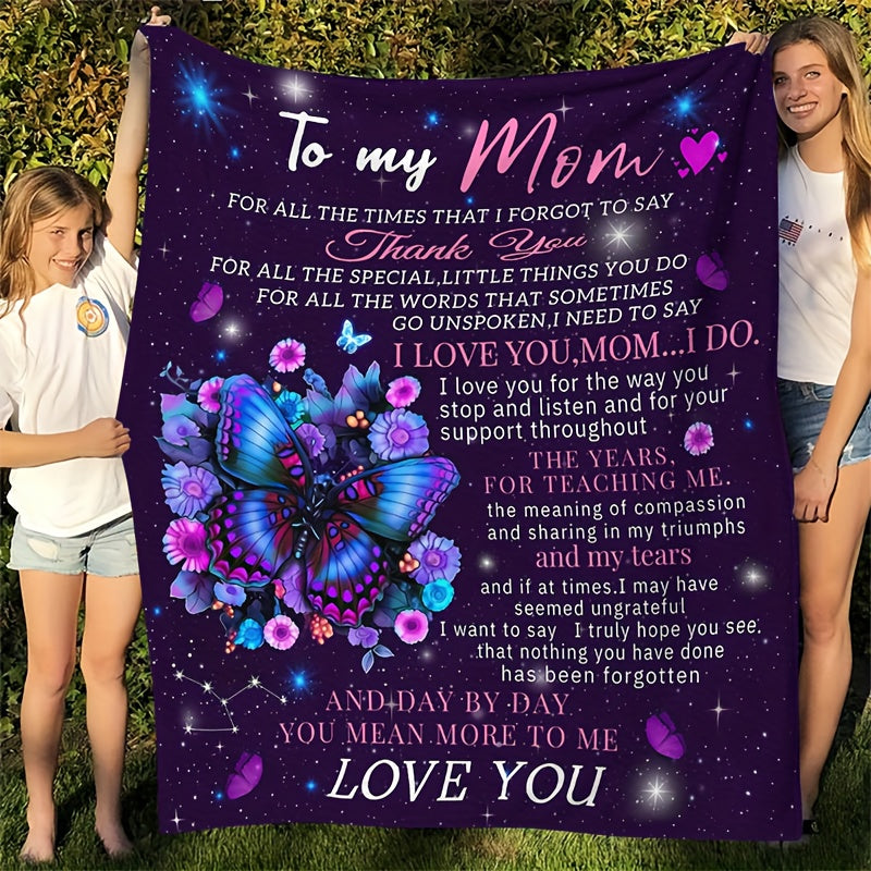 Gifts for Mom Blanket - To my Mom I love you, Mom,” From Daughter, Birthday, Christmas, Everyday Encouragement, Inspirational